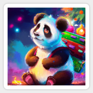 Cute Panda Drawing Sticker